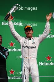 2nd place Nico Rosberg (GER) Mercedes AMG Petronas F1 W07. 30.10.2016. Formula 1 World Championship, Rd 19, Mexican Grand Prix, Mexico City, Mexico, Race Day.