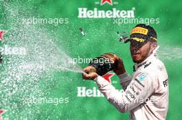 1st place Lewis Hamilton (GBR) Mercedes AMG F1 W07 . 30.10.2016. Formula 1 World Championship, Rd 19, Mexican Grand Prix, Mexico City, Mexico, Race Day.