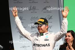 1st place Lewis Hamilton (GBR) Mercedes AMG F1 W07. 30.10.2016. Formula 1 World Championship, Rd 19, Mexican Grand Prix, Mexico City, Mexico, Race Day.