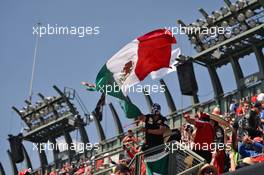 Fans in the grandstand. 29.10.2016. Formula 1 World Championship, Rd 19, Mexican Grand Prix, Mexico City, Mexico, Qualifying Day.