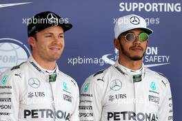 Nico Rosberg (GER) Mercedes AMG F1  and Lewis Hamilton (GBR) Mercedes AMG F1   29.10.2016. Formula 1 World Championship, Rd 19, Mexican Grand Prix, Mexico City, Mexico, Qualifying Day.