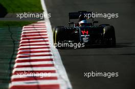 Fernando Alonso (ESP) McLaren MP4-31. 29.10.2016. Formula 1 World Championship, Rd 19, Mexican Grand Prix, Mexico City, Mexico, Qualifying Day.