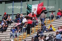 Fans in the grandstand and a Mexican flag. 29.10.2016. Formula 1 World Championship, Rd 19, Mexican Grand Prix, Mexico City, Mexico, Qualifying Day.