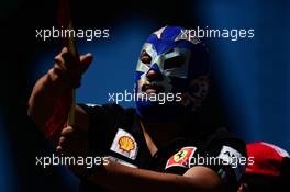 A masked fan. 29.10.2016. Formula 1 World Championship, Rd 19, Mexican Grand Prix, Mexico City, Mexico, Qualifying Day.