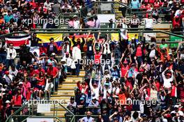 Fans in the grandstand. 30.10.2016. Formula 1 World Championship, Rd 19, Mexican Grand Prix, Mexico City, Mexico, Race Day.
