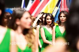 Grid girls on the drivers parade. 30.10.2016. Formula 1 World Championship, Rd 19, Mexican Grand Prix, Mexico City, Mexico, Race Day.