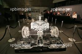An show car made of ice on display at an Inter / Sahara Force India F1 Team event. 26.10.2016. Formula 1 World Championship, Rd 19, Mexican Grand Prix, Mexico City, Mexico, Preparation Day.