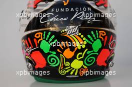 The helmet of Sergio Perez (MEX) Sahara Force India F1. 27.10.2016. Formula 1 World Championship, Rd 19, Mexican Grand Prix, Mexico City, Mexico, Preparation Day.