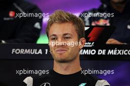 Nico Rosberg (GER) Mercedes AMG F1 in the FIA Press Conference. 27.10.2016. Formula 1 World Championship, Rd 19, Mexican Grand Prix, Mexico City, Mexico, Preparation Day.