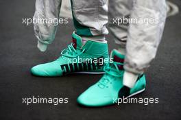 Puma race boots worn by Nico Rosberg (GER) Mercedes AMG F1. 27.10.2016. Formula 1 World Championship, Rd 19, Mexican Grand Prix, Mexico City, Mexico, Preparation Day.