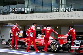 Ferrari SF16-H in scrutineering. 27.10.2016. Formula 1 World Championship, Rd 19, Mexican Grand Prix, Mexico City, Mexico, Preparation Day.