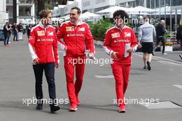 Sebastian Vettel (GER) Ferrari (Left) with Riccardo Adami (ITA) Ferrari Race Engineer (Centre). 27.10.2016. Formula 1 World Championship, Rd 19, Mexican Grand Prix, Mexico City, Mexico, Preparation Day.