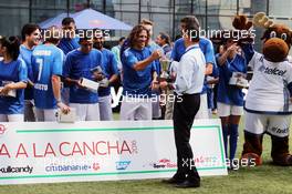 Carlos Slim Domit (MEX) Chairman of America Movil with Carles Puyol (ESP) Retired Football Player at a charity football match. 26.10.2016. Formula 1 World Championship, Rd 19, Mexican Grand Prix, Mexico City, Mexico, Preparation Day.