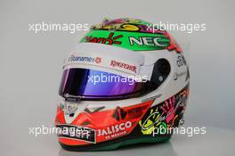 The helmet of Sergio Perez (MEX) Sahara Force India F1. 27.10.2016. Formula 1 World Championship, Rd 19, Mexican Grand Prix, Mexico City, Mexico, Preparation Day.