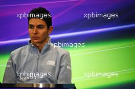 Esteban Ocon (FRA) Manor Racing in the FIA Press Conference. 27.10.2016. Formula 1 World Championship, Rd 19, Mexican Grand Prix, Mexico City, Mexico, Preparation Day.