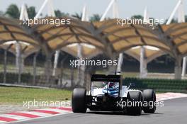 Felipe Massa (BRA) Williams FW38. 30.09.2016. Formula 1 World Championship, Rd 16, Malaysian Grand Prix, Sepang, Malaysia, Friday.