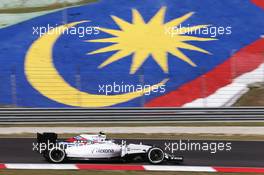 Valtteri Bottas (FIN) Williams FW38. 30.09.2016. Formula 1 World Championship, Rd 16, Malaysian Grand Prix, Sepang, Malaysia, Friday.