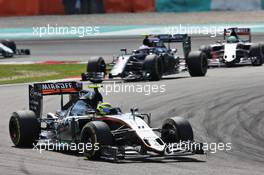 Sergio Perez (MEX) Sahara Force India F1 VJM09. 02.10.2016. Formula 1 World Championship, Rd 16, Malaysian Grand Prix, Sepang, Malaysia, Sunday.