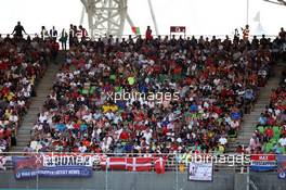 Fans in the grandstand. 02.10.2016. Formula 1 World Championship, Rd 16, Malaysian Grand Prix, Sepang, Malaysia, Sunday.