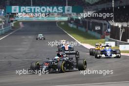 Fernando Alonso (ESP) McLaren MP4-31. 02.10.2016. Formula 1 World Championship, Rd 16, Malaysian Grand Prix, Sepang, Malaysia, Sunday.