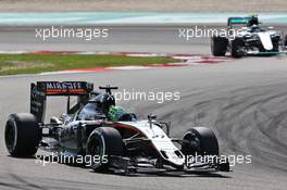 Nico Hulkenberg (GER) Sahara Force India F1 VJM09. 02.10.2016. Formula 1 World Championship, Rd 16, Malaysian Grand Prix, Sepang, Malaysia, Sunday.