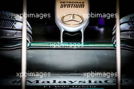 Mercedes AMG F1 W07 Hybrid front wing. 01.10.2016. Formula 1 World Championship, Rd 16, Malaysian Grand Prix, Sepang, Malaysia, Saturday.