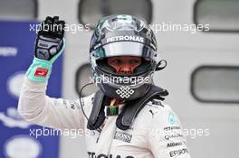 Nico Rosberg (GER) Mercedes AMG F1 celebrates his second position in qualifying parc ferme. 01.10.2016. Formula 1 World Championship, Rd 16, Malaysian Grand Prix, Sepang, Malaysia, Saturday.