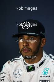 Lewis Hamilton (GBR) Mercedes AMG F1 in the FIA Press Conference. 01.10.2016. Formula 1 World Championship, Rd 16, Malaysian Grand Prix, Sepang, Malaysia, Saturday.