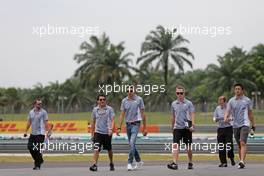 Esteban Ocon (FRA), Manor Racing and Rio Haryanto (IDN), Manor Racing  29.09.2016. Formula 1 World Championship, Rd 16, Malaysian Grand Prix, Sepang, Malaysia, Thursday.