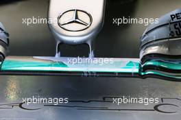 Mercedes AMG F1 W07 Hybrid front wing with flow-vis paint. 29.10.2016. Formula 1 World Championship, Rd 4, Russian Grand Prix, Sochi Autodrom, Sochi, Russia, Practice Day.