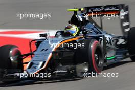 Sergio Perez (MEX), Sahara Force India  29.10.2016. Formula 1 World Championship, Rd 4, Russian Grand Prix, Sochi Autodrom, Sochi, Russia, Practice Day.