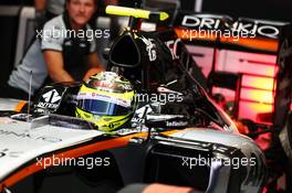 Sergio Perez (MEX) Sahara Force India F1 VJM09. 29.10.2016. Formula 1 World Championship, Rd 4, Russian Grand Prix, Sochi Autodrom, Sochi, Russia, Practice Day.