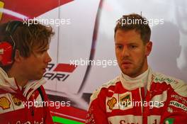 Sebastian Vettel (GER) Ferrari with Antti Kontsas (FIN) Personal Trainer of Sebastian Vettel (GER) Ferrari. 29.10.2016. Formula 1 World Championship, Rd 4, Russian Grand Prix, Sochi Autodrom, Sochi, Russia, Practice Day.