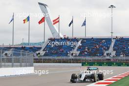 Lewis Hamilton (GBR) Mercedes AMG F1 W07 Hybrid. 29.10.2016. Formula 1 World Championship, Rd 4, Russian Grand Prix, Sochi Autodrom, Sochi, Russia, Practice Day.