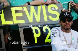 Lewis Hamilton (GBR) Mercedes AMG F1 celebrates a 1-2 finish for the team. 01.05.2016. Formula 1 World Championship, Rd 4, Russian Grand Prix, Sochi Autodrom, Sochi, Russia, Race Day.