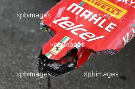 The damaged nosecone of race retiree Sebastian Vettel (GER) Ferrari SF16-H. 01.05.2016. Formula 1 World Championship, Rd 4, Russian Grand Prix, Sochi Autodrom, Sochi, Russia, Race Day.