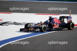 Max Verstappen (NLD) Scuderia Toro Rosso STR11 retired from the race. 01.05.2016. Formula 1 World Championship, Rd 4, Russian Grand Prix, Sochi Autodrom, Sochi, Russia, Race Day.