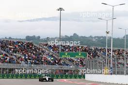 Lewis Hamilton (GBR) Mercedes AMG F1 W07 Hybrid. 30.04.2016. Formula 1 World Championship, Rd 4, Russian Grand Prix, Sochi Autodrom, Sochi, Russia, Qualifying Day.