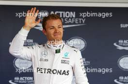 Nico Rosberg (GER) Mercedes AMG F1 celebrates his pole position in parc ferme. 30.04.2016. Formula 1 World Championship, Rd 4, Russian Grand Prix, Sochi Autodrom, Sochi, Russia, Qualifying Day.