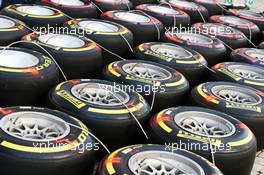 Pirelli tyres. 28.04.2016. Formula 1 World Championship, Rd 4, Russian Grand Prix, Sochi Autodrom, Sochi, Russia, Preparation Day.