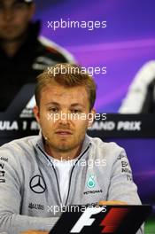 Nico Rosberg (GER) Mercedes AMG F1 in the FIA Press Conference. 28.04.2016. Formula 1 World Championship, Rd 4, Russian Grand Prix, Sochi Autodrom, Sochi, Russia, Preparation Day.