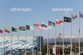 Flags. 28.04.2016. Formula 1 World Championship, Rd 4, Russian Grand Prix, Sochi Autodrom, Sochi, Russia, Preparation Day.