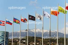 Flags. 28.04.2016. Formula 1 World Championship, Rd 4, Russian Grand Prix, Sochi Autodrom, Sochi, Russia, Preparation Day.