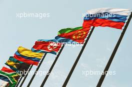 Flags. Circuit atmosphere. 28.04.2016. Formula 1 World Championship, Rd 4, Russian Grand Prix, Sochi Autodrom, Sochi, Russia, Preparation Day.