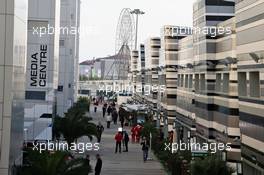 The paddock. 28.04.2016. Formula 1 World Championship, Rd 4, Russian Grand Prix, Sochi Autodrom, Sochi, Russia, Preparation Day.