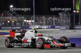 Esteban Gutierrez (MEX) Haas F1 Team VF-16. 16.09.2016. Formula 1 World Championship, Rd 15, Singapore Grand Prix, Marina Bay Street Circuit, Singapore, Practice Day.