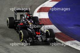 Fernando Alonso (ESP) McLaren MP4-31. 16.09.2016. Formula 1 World Championship, Rd 15, Singapore Grand Prix, Marina Bay Street Circuit, Singapore, Practice Day.