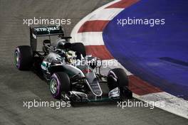 Lewis Hamilton (GBR) Mercedes AMG F1 W07 Hybrid. 16.09.2016. Formula 1 World Championship, Rd 15, Singapore Grand Prix, Marina Bay Street Circuit, Singapore, Practice Day.