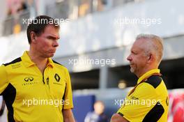 (L to R): Alan Permane (GBR) Renault Sport F1 Team Trackside Operations Director with Paul Seaby (GBR) Renault Sport F1 Team, Team Manager. 16.09.2016. Formula 1 World Championship, Rd 15, Singapore Grand Prix, Marina Bay Street Circuit, Singapore, Practice Day.