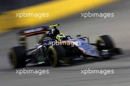 Sergio Perez (MEX), Sahara Force India  16.09.2016. Formula 1 World Championship, Rd 15, Singapore Grand Prix, Marina Bay Street Circuit, Singapore, Practice Day.
